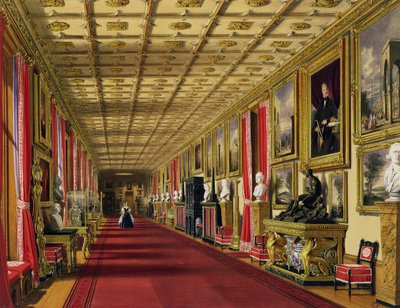 South Corridor, Windsor Castle, 1838 by James Baker Pyne